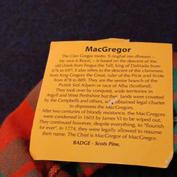 Wool Tam in MacGregor Ancient Tartan (NWT) - Picture 5 of 5